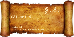 Gál Anikó névjegykártya